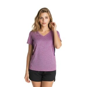 Purple Real Essentials Shirt‎ Sleeve Athletic Shirt Large